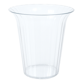 Clear Flared Cylinder Plastic Container, 80 oz